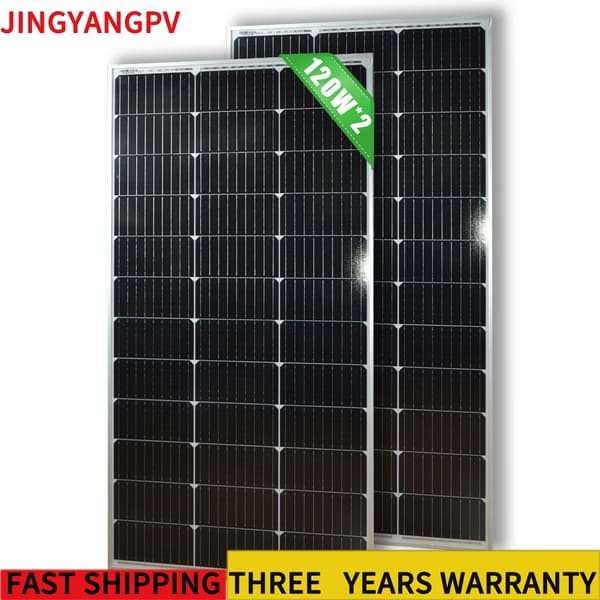 Solpanel, Høj Effektivitet, Stiv Struktur,2PCS  120W