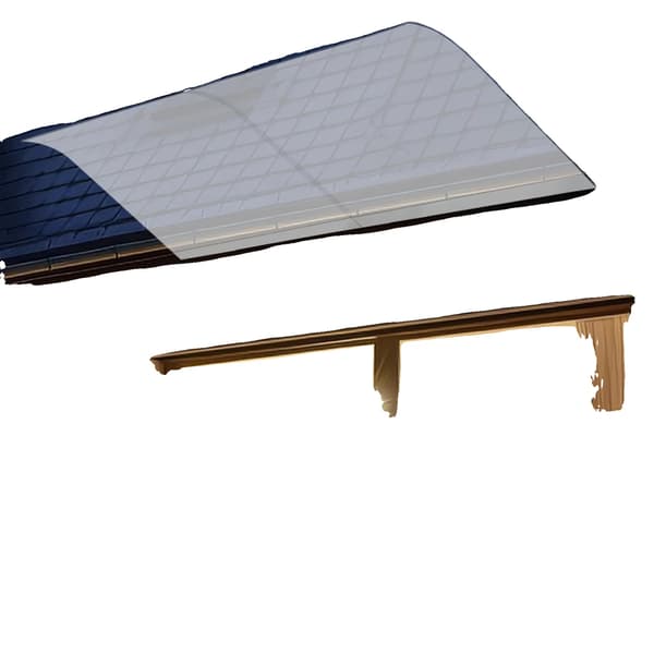 Dørkanopy, Klar PET-materiale, Dimensioner 63 x 19,7 tommer, Rektangulær form, Moderne stil, Runde kanter