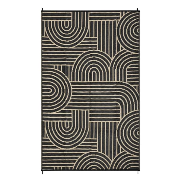 Udendørs tæppe, vandtæt, vendbart design,152x244cm-a, Brun