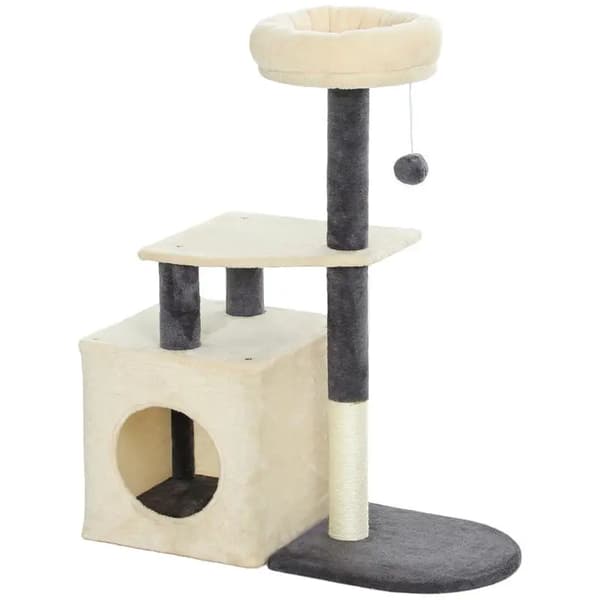 Kattetårn, Multi-Niveau Design, Sisal Stænger,hær grøn