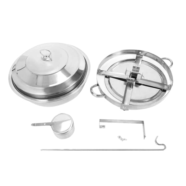 Chafing Dish, 7,5L kapacitet, 410 rustfrit stål, bordmontering, rund design, samling påkrævet