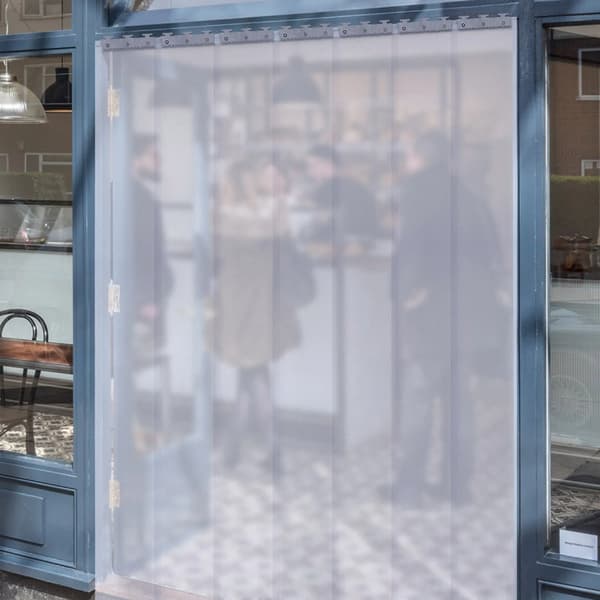 Dörrgardin, PVC-material, Enkel installation, Klar