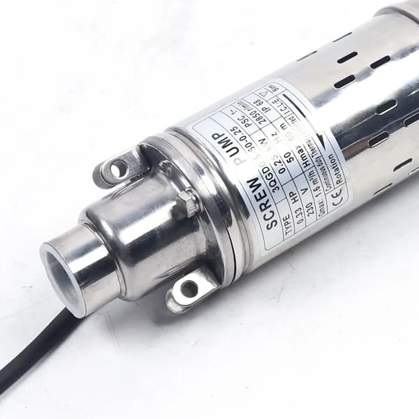 Dränkbar pump, konstruktion i rostfritt stål, högt flöde, silver, 220V, EU