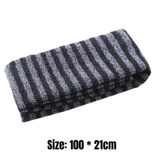 Exfolierande Badhandduk, Dubbel Sidig Design, Extra Lång Räckvidd,Svart B