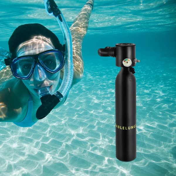 Mini Scuba Tank, Hurtig Oppustning, Alsidig Brug,sort