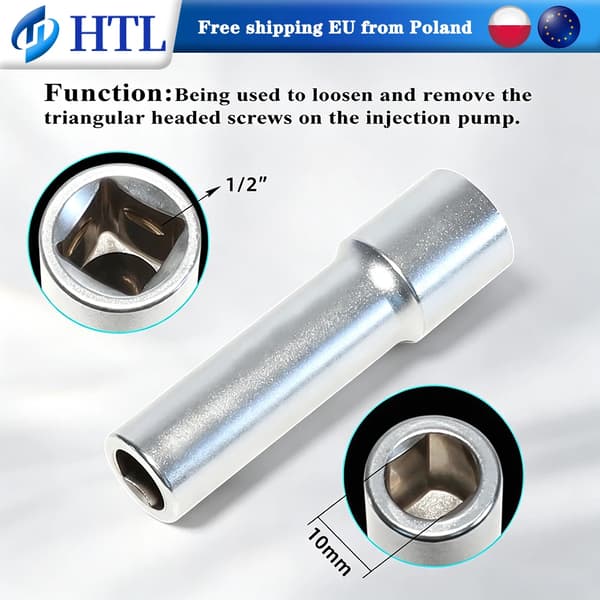 Injektionspumpe Værktøjssæt, 6,5mm Socket, 7,5mm Socket, 10mm Socket, 13mm Socket, 26mm Socket