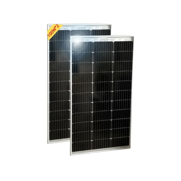 Solpanel, Dobbelt-Sidet Design, Høj Effektivitet,Bifacial 100w 2stk