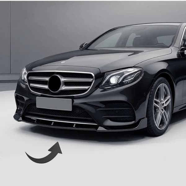 Front Bumper Spoiler Lip Kit, ABS Plast, Direkte Erstatning,sort