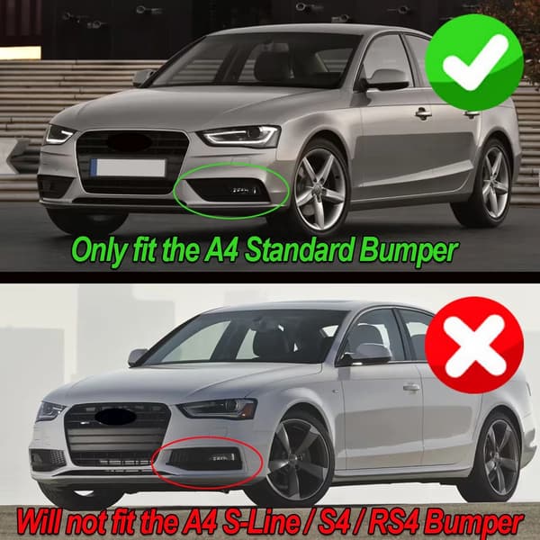 Frontbumpergrill, holdbart plastmateriale, kompatibel med Audi A4 B8.5,glans sort