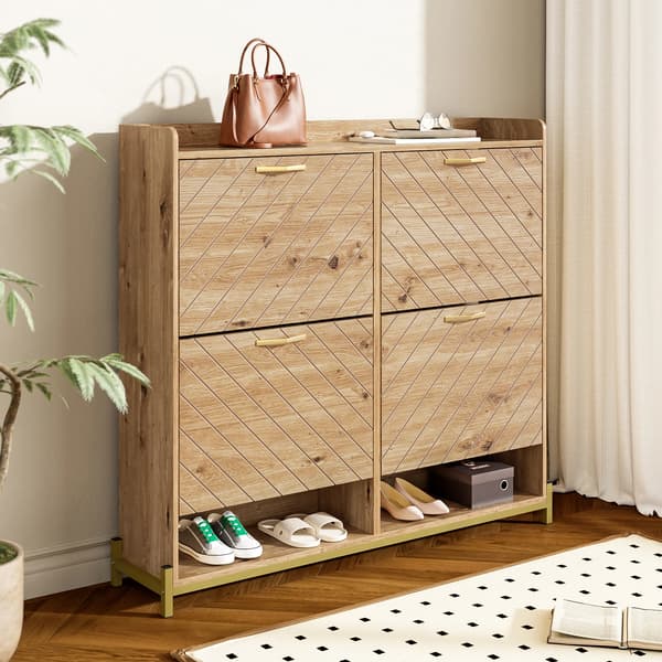 Sko skåp, 4-dörrars design, platsbesparande lösning,A
