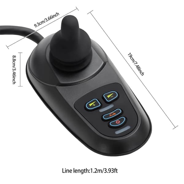 Joystick-controller, justerbar hastighed, alsidige anvendelser,sort