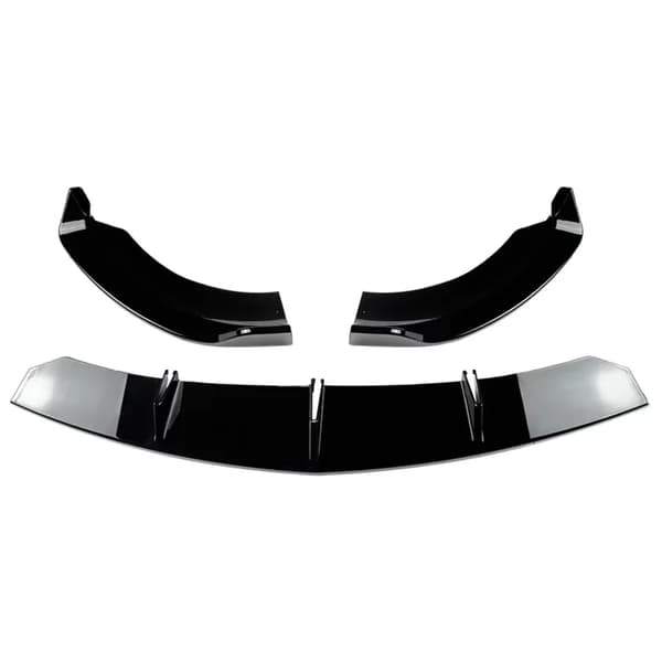 Front Bumper Spoiler Lip, ABS Plast, Direkte Erstatning,Sort