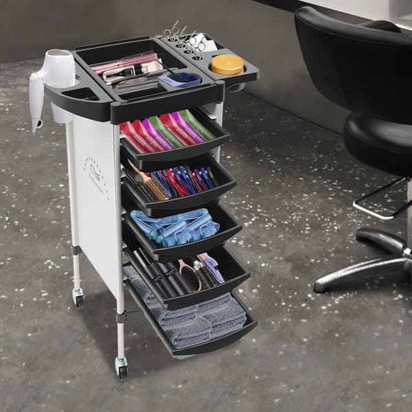 Salonvogn, 6-lags design, holdbar konstruktion,sort