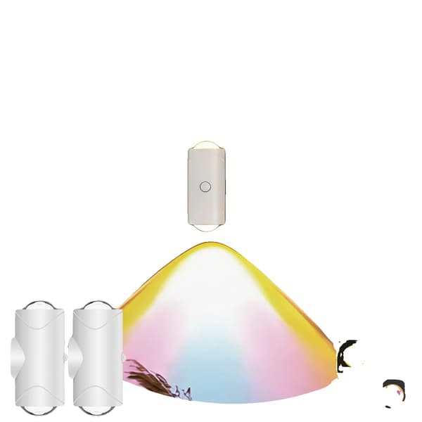 Nattlampa, uppladdningsbar, rörelsesensor, vit-2st