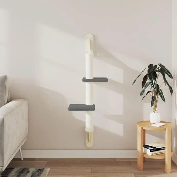 Kattträd, Tredelad Design, Väggmonterad Stabilitet,armégrön