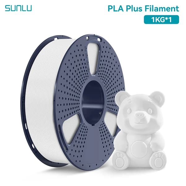 3D-printer filament, PLA-material, pæn spoledesign,Hvid