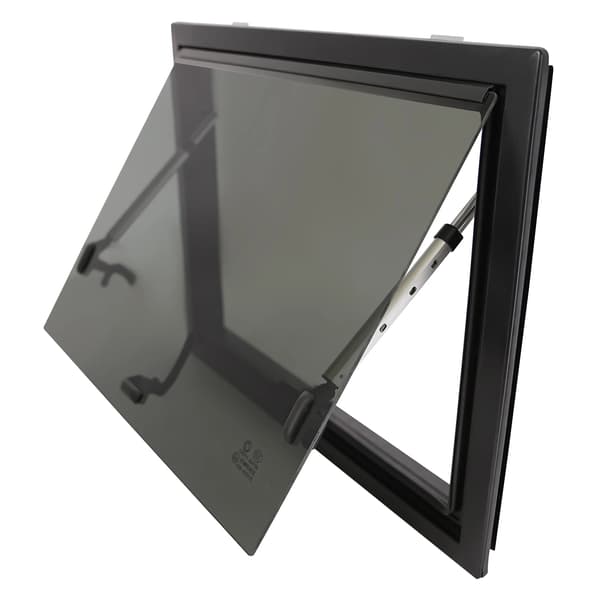 Skub Ud Vindue, Holdbart Aluminiumlegering, 65° Åbningsmekanisme,Sort Hvid