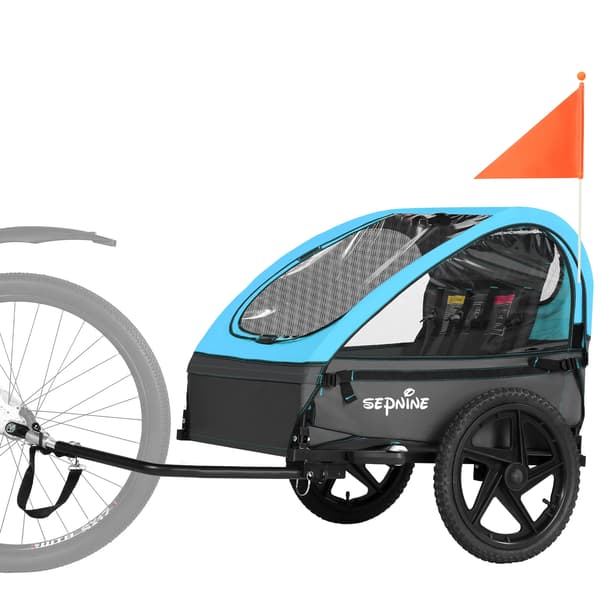 Børnetransportvogn, Holdbart Metal, Sammenklappeligt Design,Blå