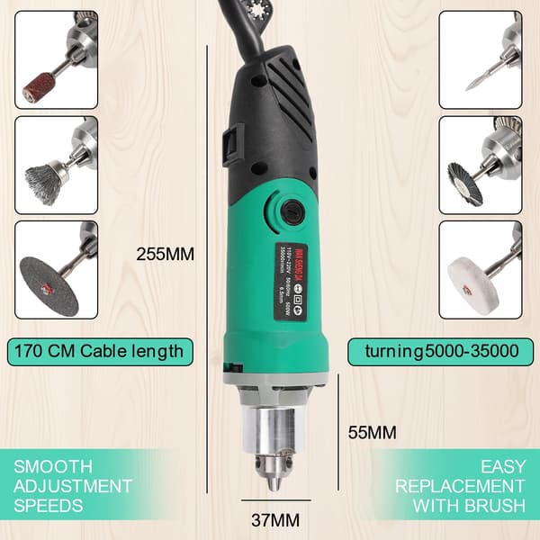 Graver, 500W Effekt, 6 Variable Hastighedsindstillinger,500W
