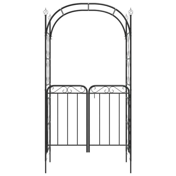 Trädgårdsbåge, Hållbart Stål, Elegant Design,svart