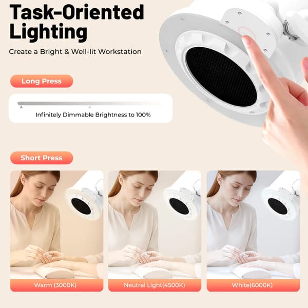 Nageldammsamlare, Effektivt Sugsystem, Minimalistisk Design, VIT, EU