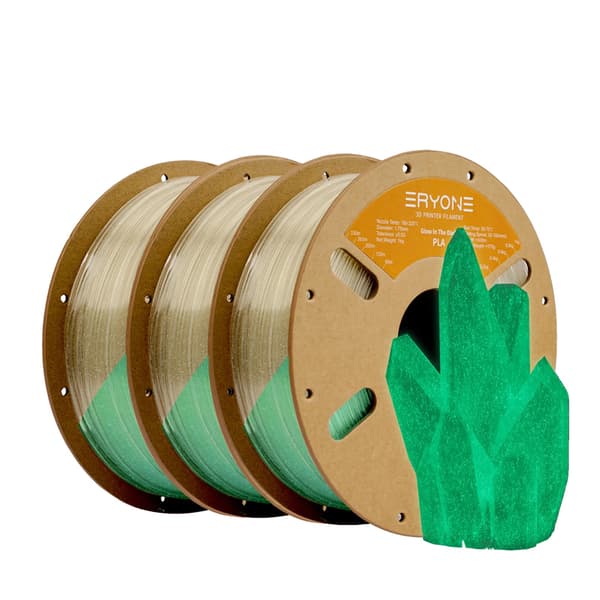 3D-printer filament, PLA-material, lyser i mørket,Grå Yel-3kg