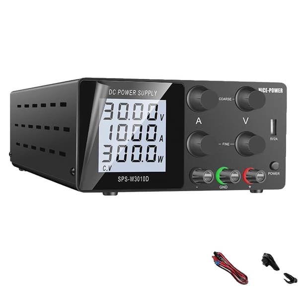 Virtalähde, säädettävä jännite, LCD-näyttö,SPS-W3010D