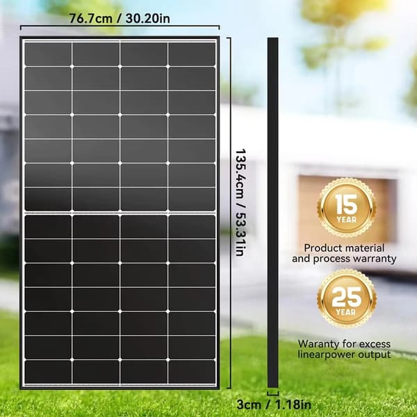 Solpanel, Hög Effektivitet, Hållbar Konstruktion,300W 1Pcs