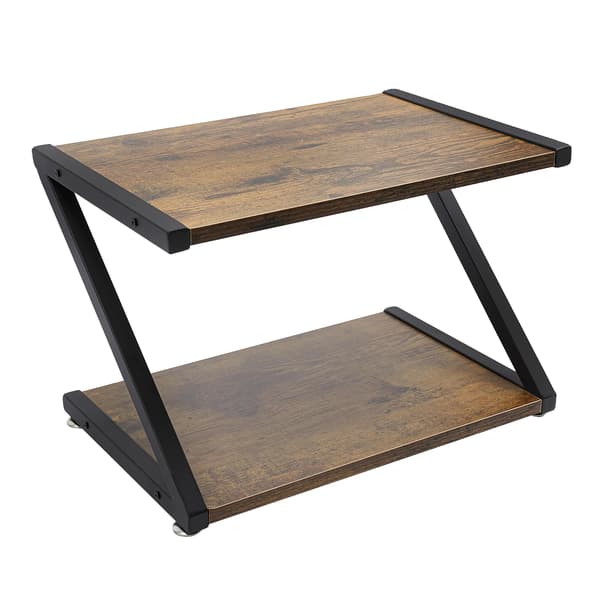 Skrivebordsprinterstand, Pladsbesparende Design, Holdbar Konstruktion,sort