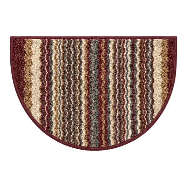 Dörrmatta, Halkfri Bas, Modern Vågformad Mönster,Röd 40cmx60cm