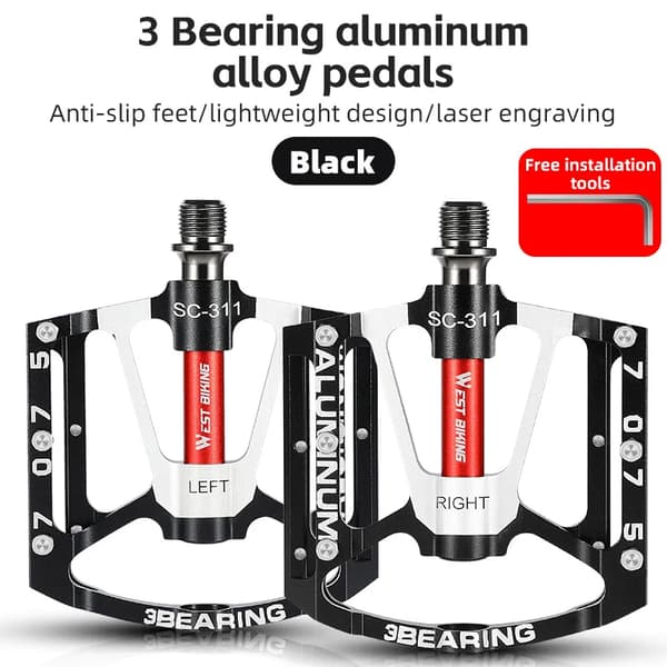Pedal, Ultralight Design, Anti-Slip Funktion,Sort