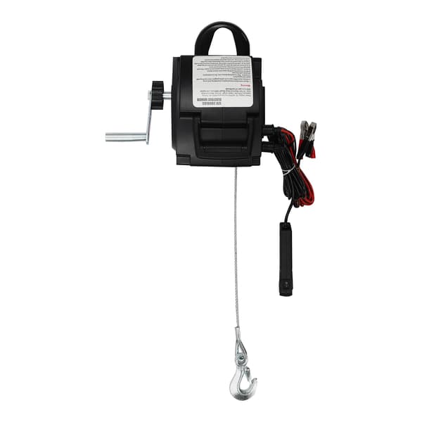 Elektrisk vinsj, holdbare materialer, kraftig motor,sort