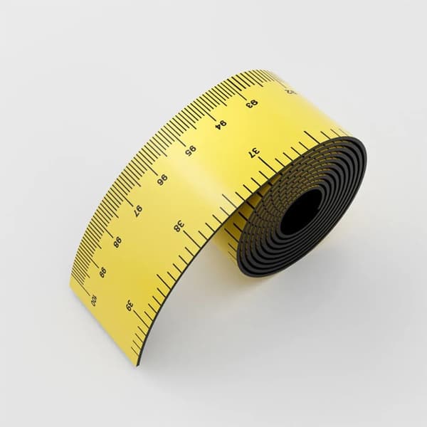 Fleksibel Lineal, Magnetisk Design, Dobbelt Skala Måling,GUL