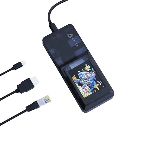 Adapter, USB-C Hub, Fler-enhetskompatibel,svart