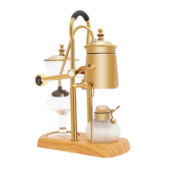Siphon Kaffeemaskine, Elegant Design, Dobbelt Bryggemetode,Guld