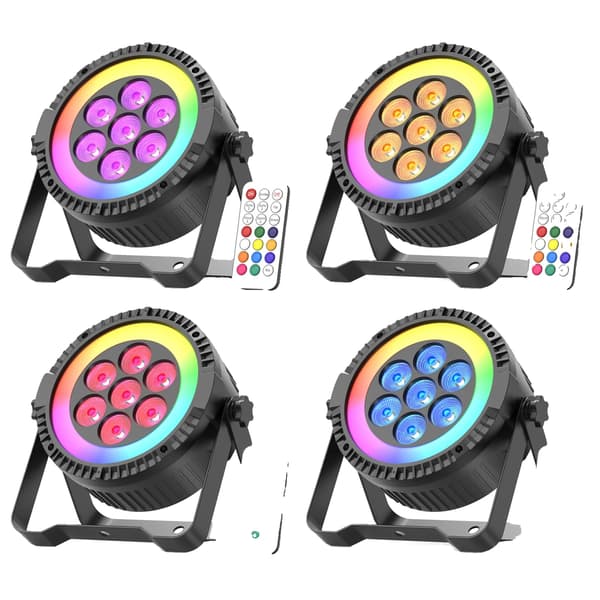Scene Belysning, DMX Kontrol, Strobe Effekt,EU Stik, 4Pcs