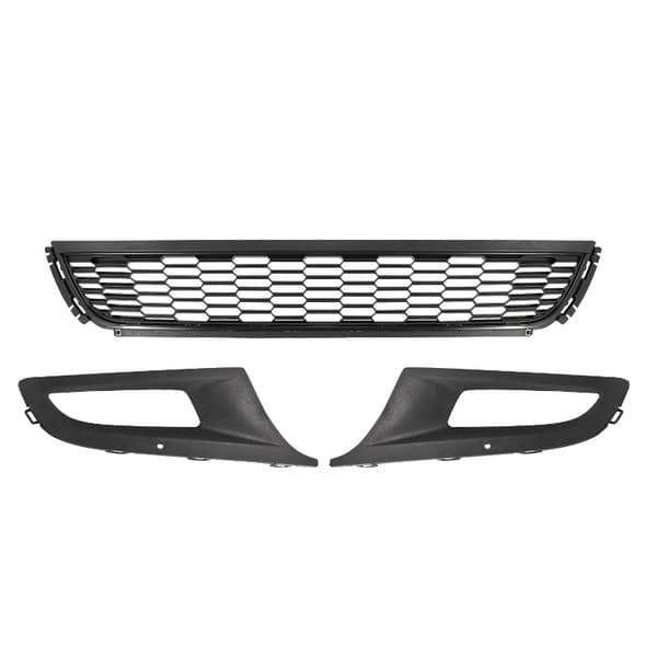 Stötfångargrillset, Uppgraderad stil, Hållbar ABS-konstruktion,3PCS