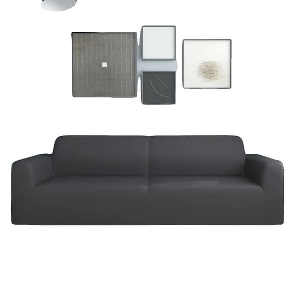 Elastisk Sofapude, Strækbar Pasform, Nem Vedligeholdelse,Antracit