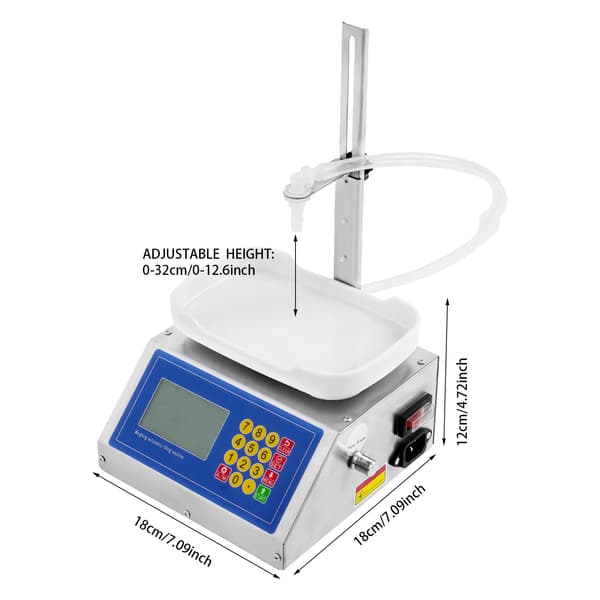 Vätskefyllningsmaskin, 3,2L kapacitet, LCD-display,Blå