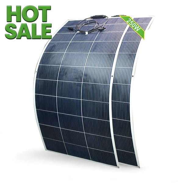 Solpanel, Fleksibelt Design, Høj Effektivitet,2stk 125w panel