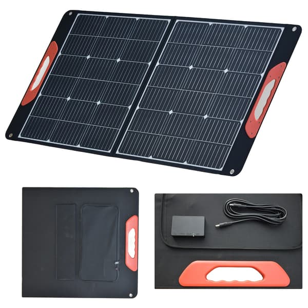 Solpanel, Bärbar och Fällbar, Vattentålig Design,1st 100w panel