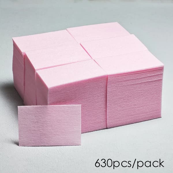 Negleklude, Lintfri Design, Meget Absorberende,630pcs pakke pink