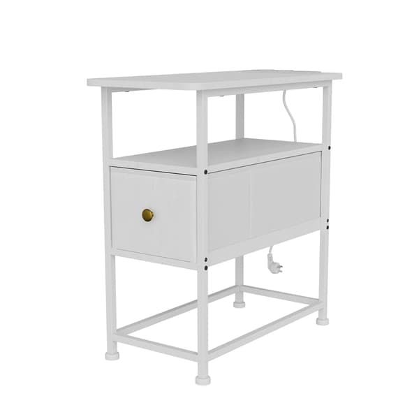 Sidebord, Multifunktionalitet, Elegant Design,Hvid