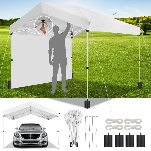 Paviljong, En-knappsinstallation, UV-skydd,Vit