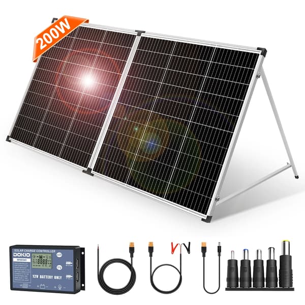 Solpanel, Foldbart Design, Høj Effektivitet,200W med sæt