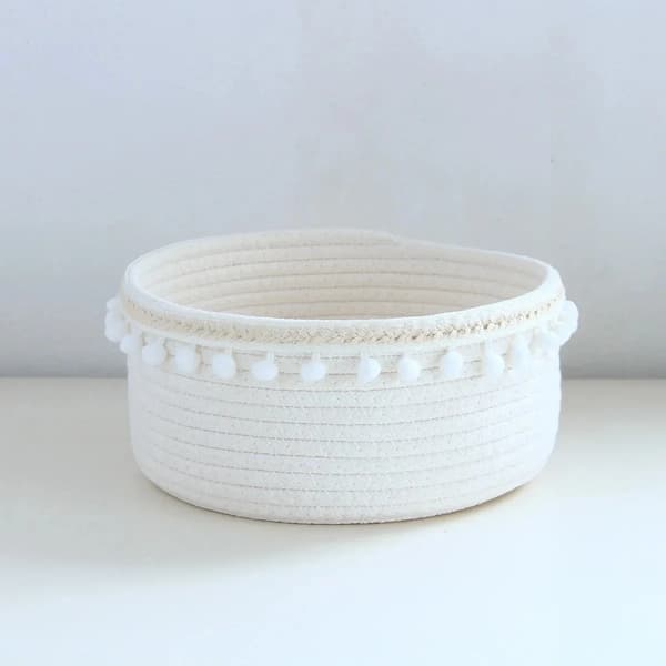 Förvaringskorg, Miljövänlig, Mångsidig Design,1st M 17x9cm, VIT