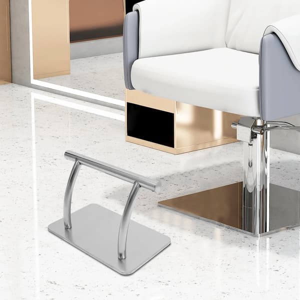 Frisörstol Fotstöd, Hållbart Rostfritt Stål, Ergonomisk Design,Silver