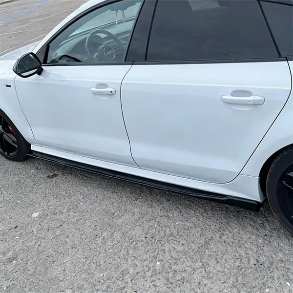 Side Skirt Extension Kit, Glansende Sort, Skræddersyet Pasform,sort