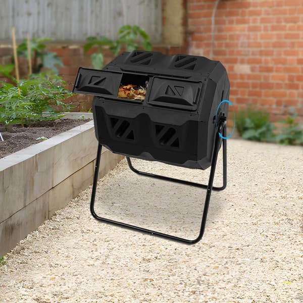 Kompostbeholder, 160L kapacitet, roterende design,160L