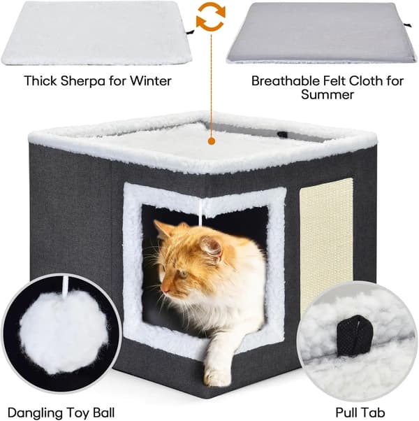 Kattbäddar, Fällbar Design, Andningsbart Material,Anpassad form 1